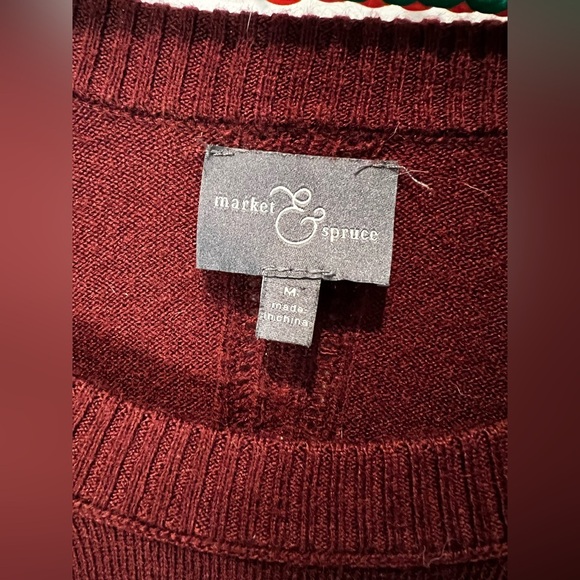 Market & Spruce Purple Pullover Sweater Size Medium - Picture 6 of 9